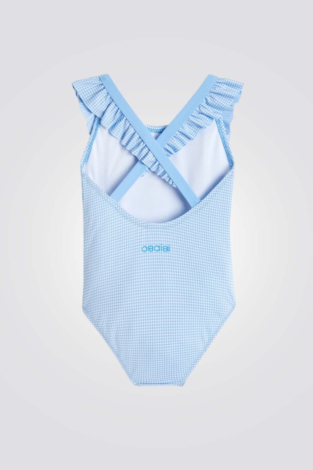 OBAIBI - בגד ים לתינוקות הדפס משבצות בצבע תכלת - MASHBIR//365