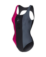 ARENA - בגד ים שלם לנשים בגוון ורוד שחור - MASHBIR//365