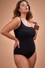 TURKIZ - בגד ים שלם וואן שולדר לנשים בצבע שחור - MASHBIR//365