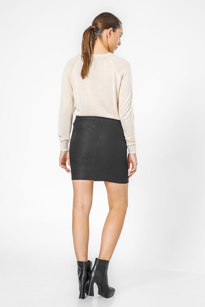 חצאית מיני טוויד שחור | קנת קול