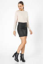 חצאית מיני טוויד שחור | קנת קול