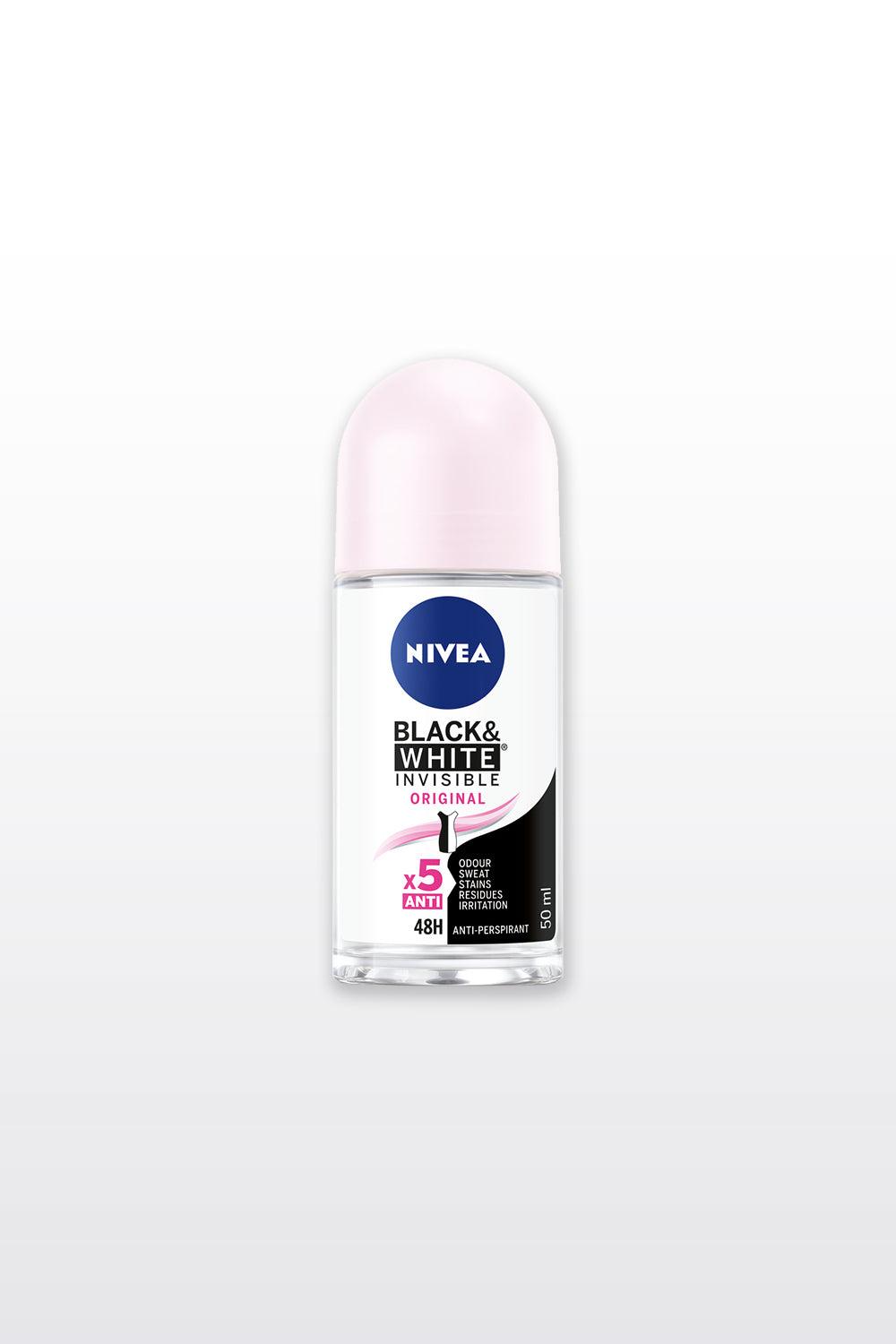 NIVEA - BLACK&WHITE CLEAR INVISIBLE דאודורנט רול-און לאשה 50 מ"ל - MASHBIR//365