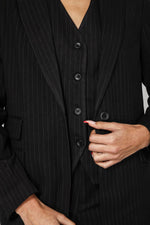 KENNETH COLE - בלייזר פס סיכה בצבע שחור - MASHBIR//365