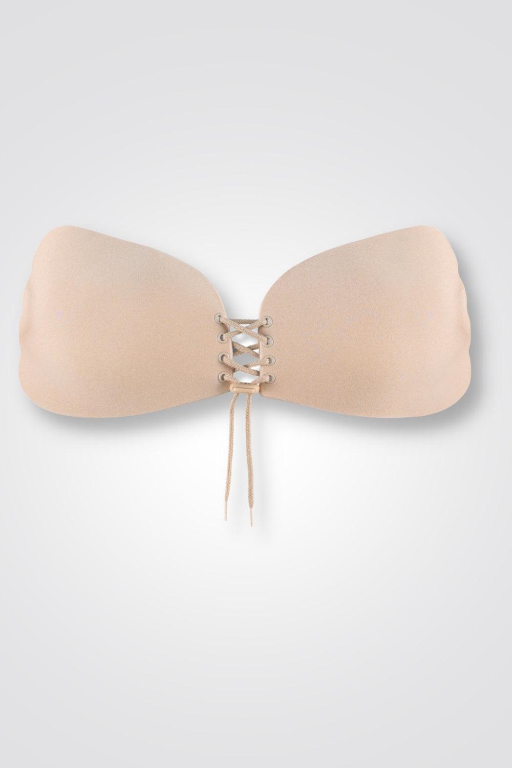 Isabelle - BRAVA חזיית בד נדבקת עם שרוך בצבע גוף - MASHBIR//365