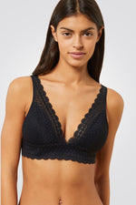 ETAM - ברלט משולשים תחרה שחור - MASHBIR//365