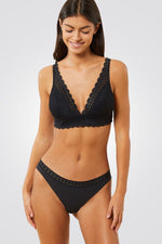 ETAM - ברלט משולשים תחרה שחור - MASHBIR//365