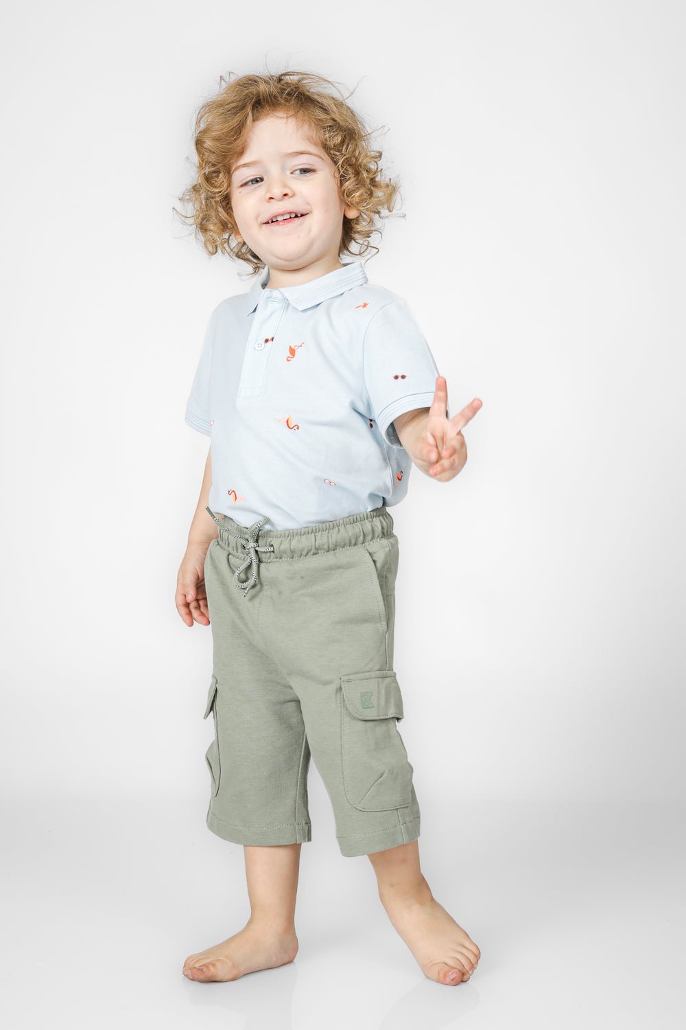 OKAIDI - ברמודה לילדים בצבע ירוק זית - MASHBIR//365