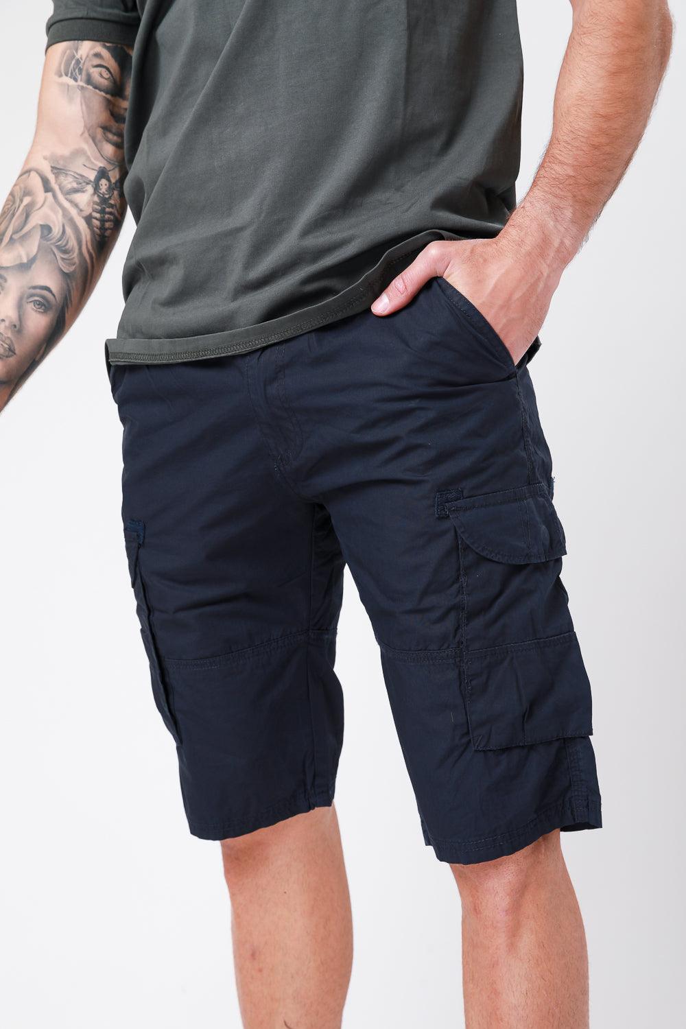 SCORCHER - ברמודה עם כיסים בצבע נייבי - MASHBIR//365