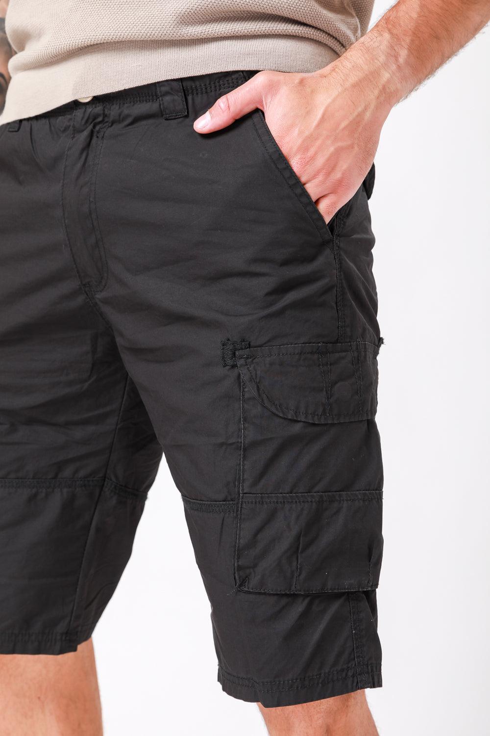 SCORCHER - ברמודה עם כיסים בצבע שחור - MASHBIR//365