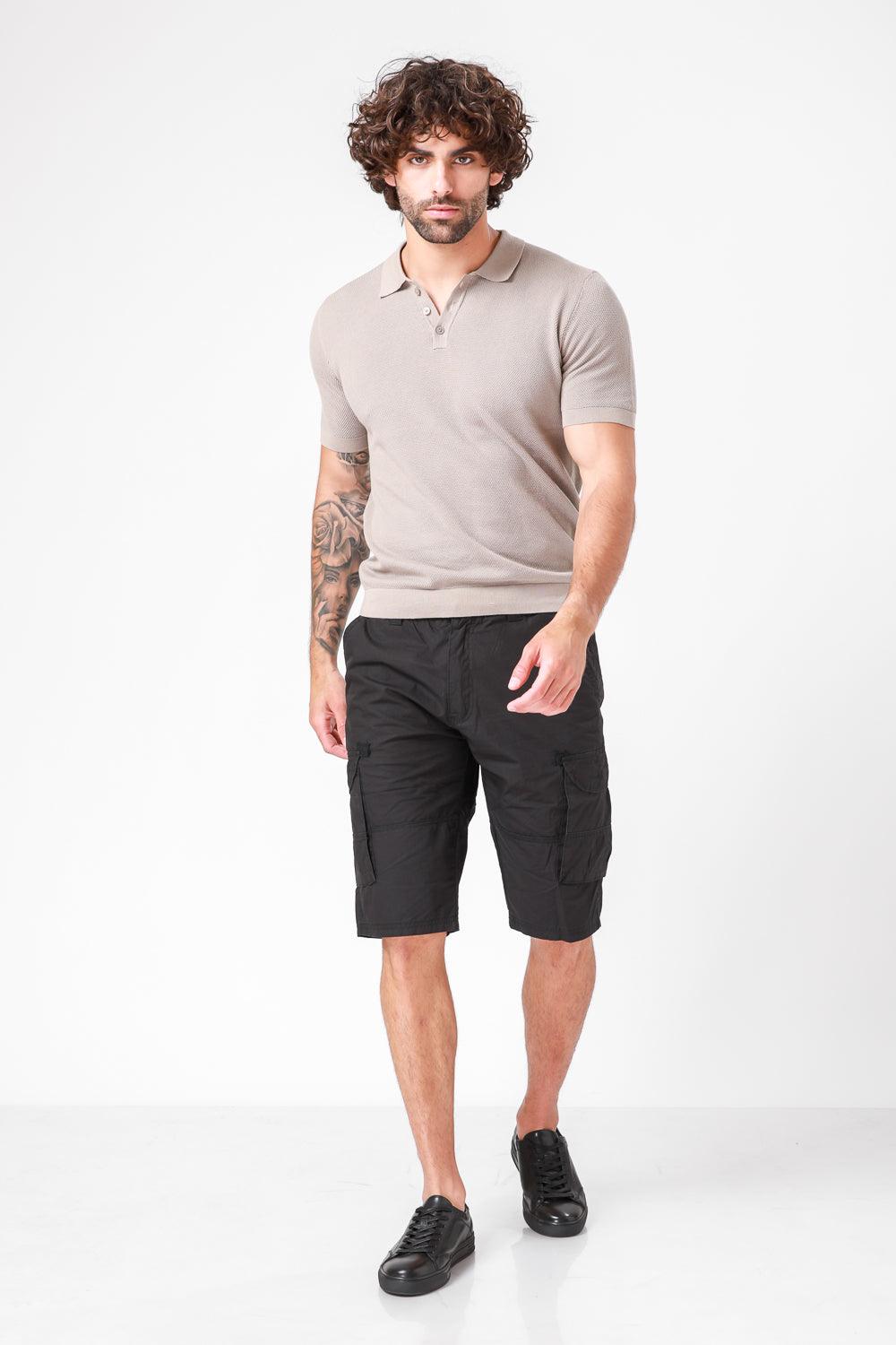 SCORCHER - ברמודה עם כיסים בצבע שחור - MASHBIR//365