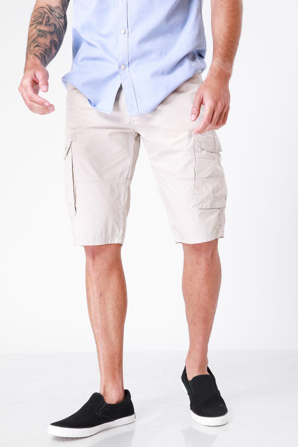 SCORCHER - ברמודה עם כיסים בצבע STONE - MASHBIR//365