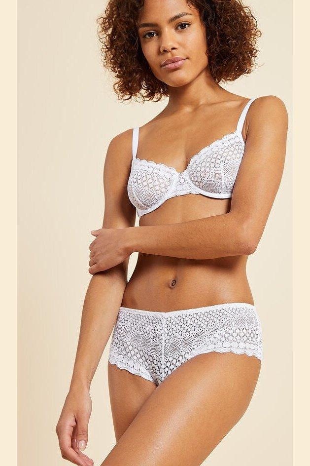 ETAM - בוקסרון תחרה CHERIE CHERIE בצבע לבן - MASHBIR//365