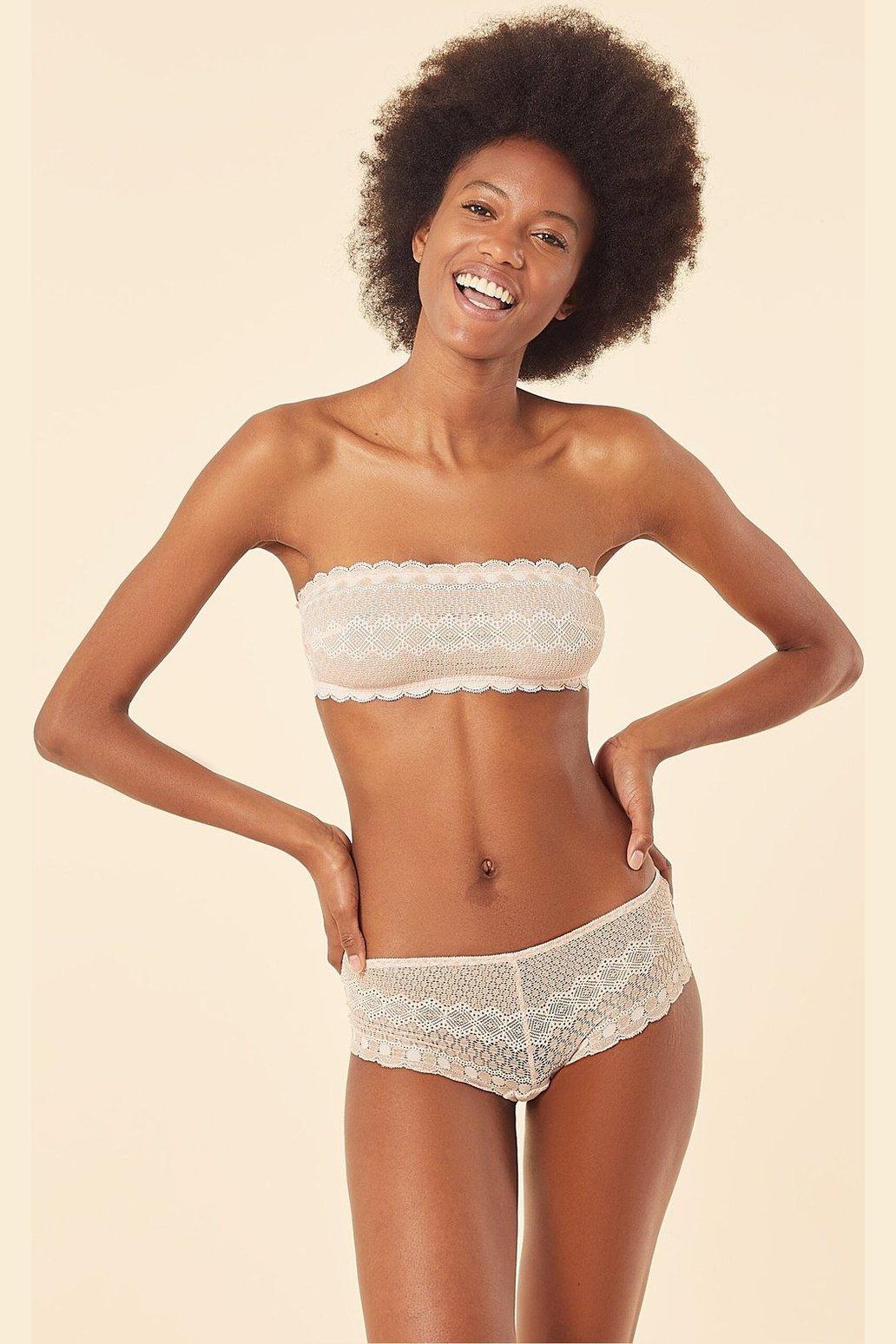 ETAM - בוקסרון תחרה CHERIE CHERIE ורוד פודרה - MASHBIR//365