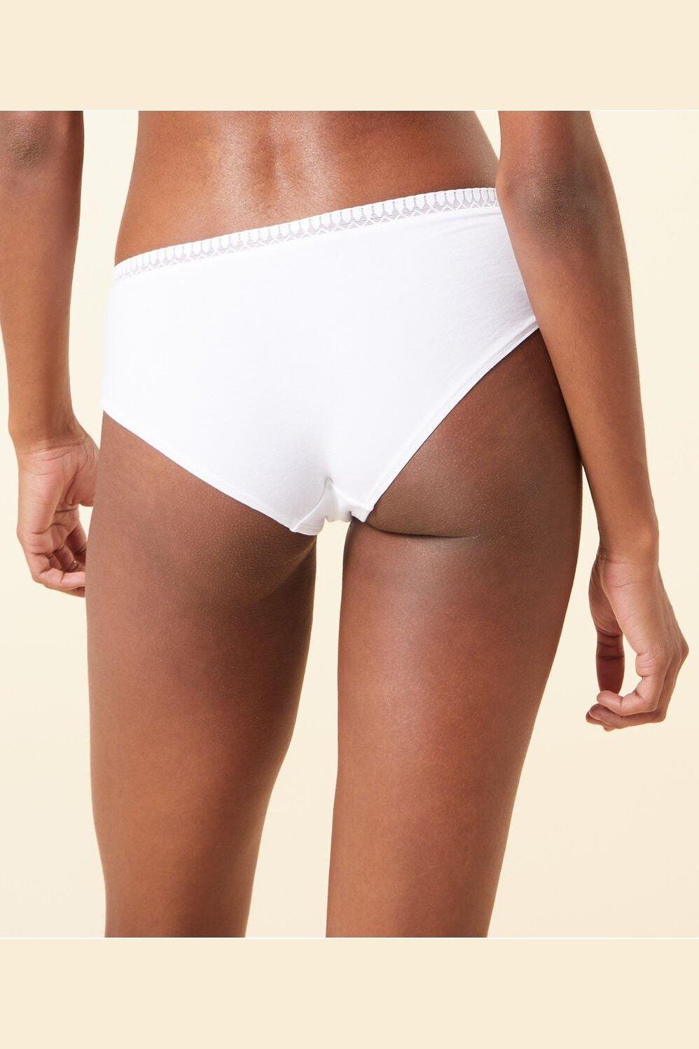 ETAM - בוקסרון כותנה HAPPILY בצבע לבן - MASHBIR//365