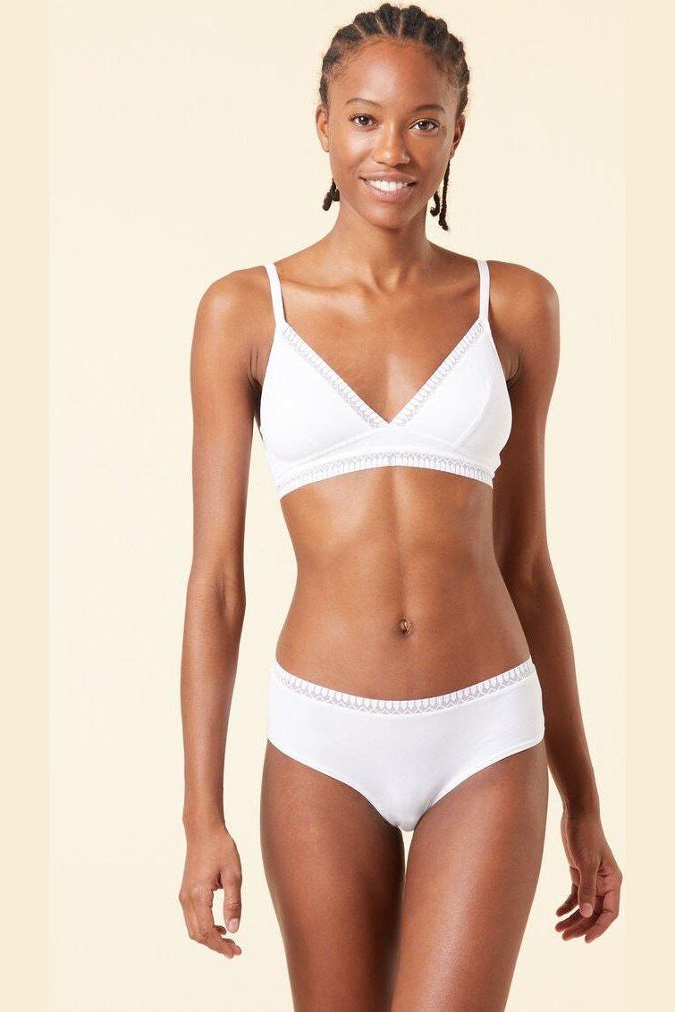 ETAM - בוקסרון כותנה HAPPILY בצבע לבן - MASHBIR//365