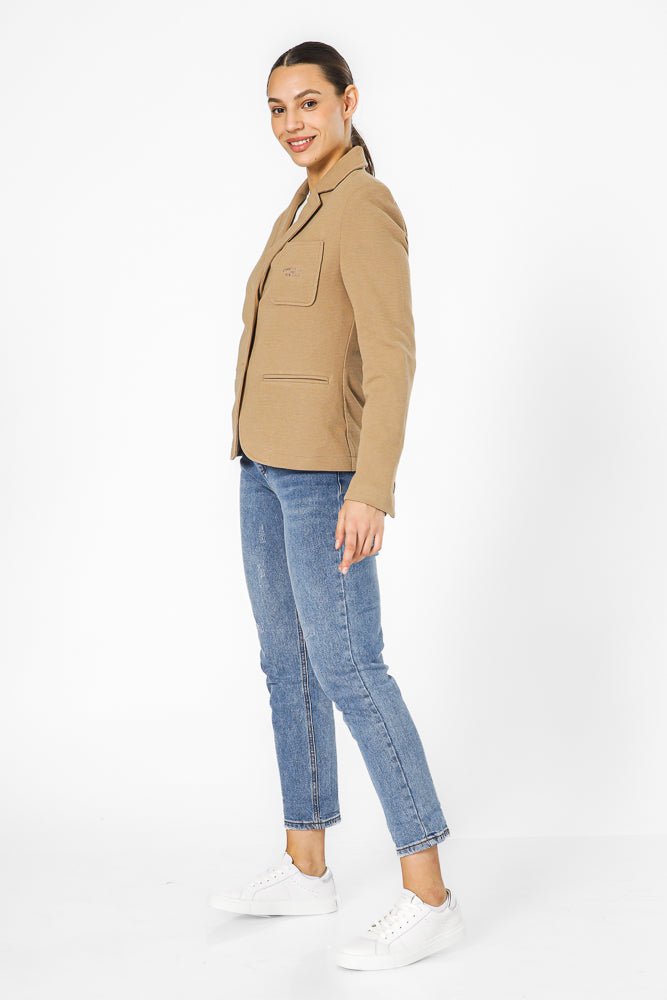 KENNETH COLE - CAMEL בלייזר סריג - MASHBIR//365