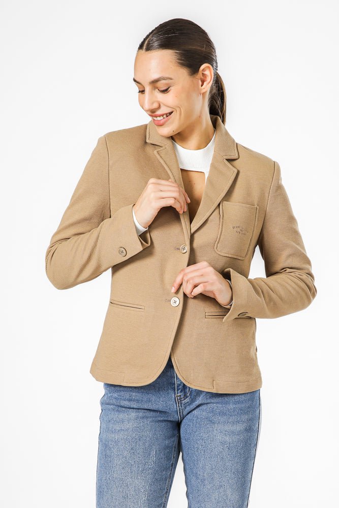 KENNETH COLE - CAMEL בלייזר סריג - MASHBIR//365