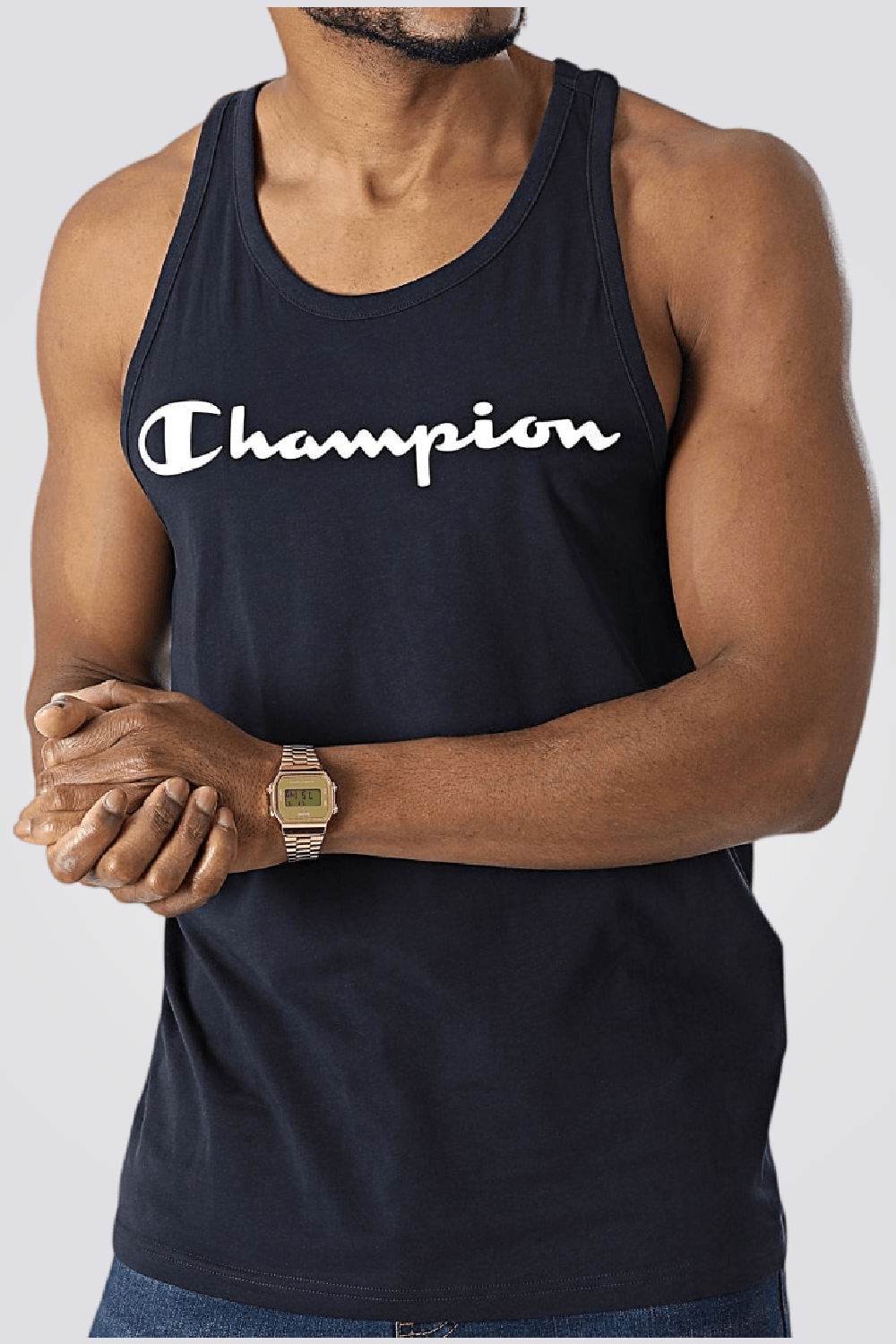 גופייה לגבר TANK TOP בצבע כחול - MASHBIR//365