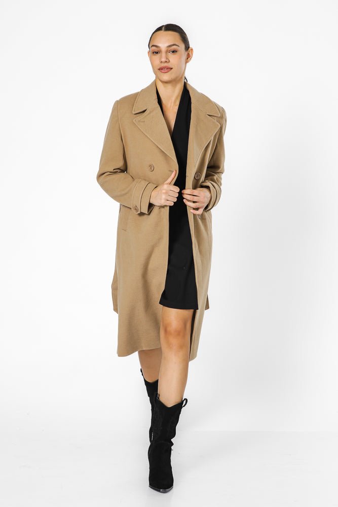 KENNETH COLE - COFFEE מעיל ארוך - MASHBIR//365