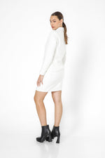 חצאית מיני טוויד קרם | קנת קול