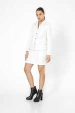 חצאית מיני טוויד קרם | קנת קול