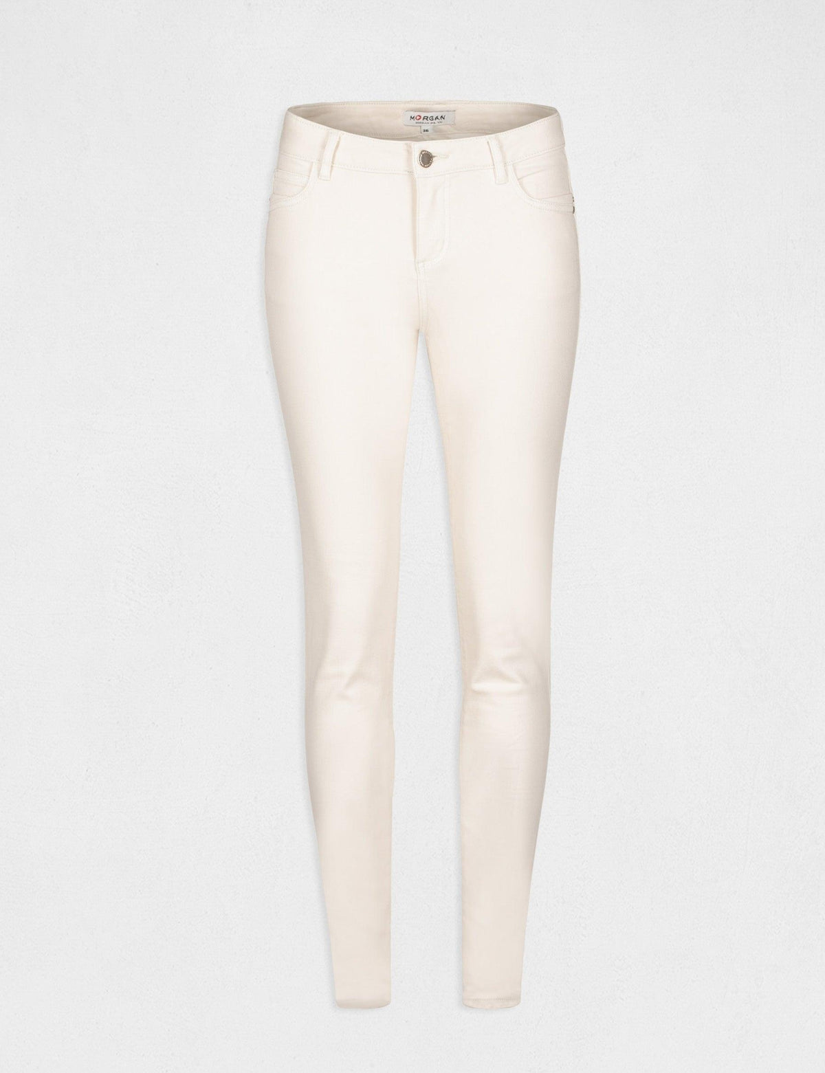 ג'ינס PETRA סקיני גזרה נמוכה שמנת' - MASHBIR//365