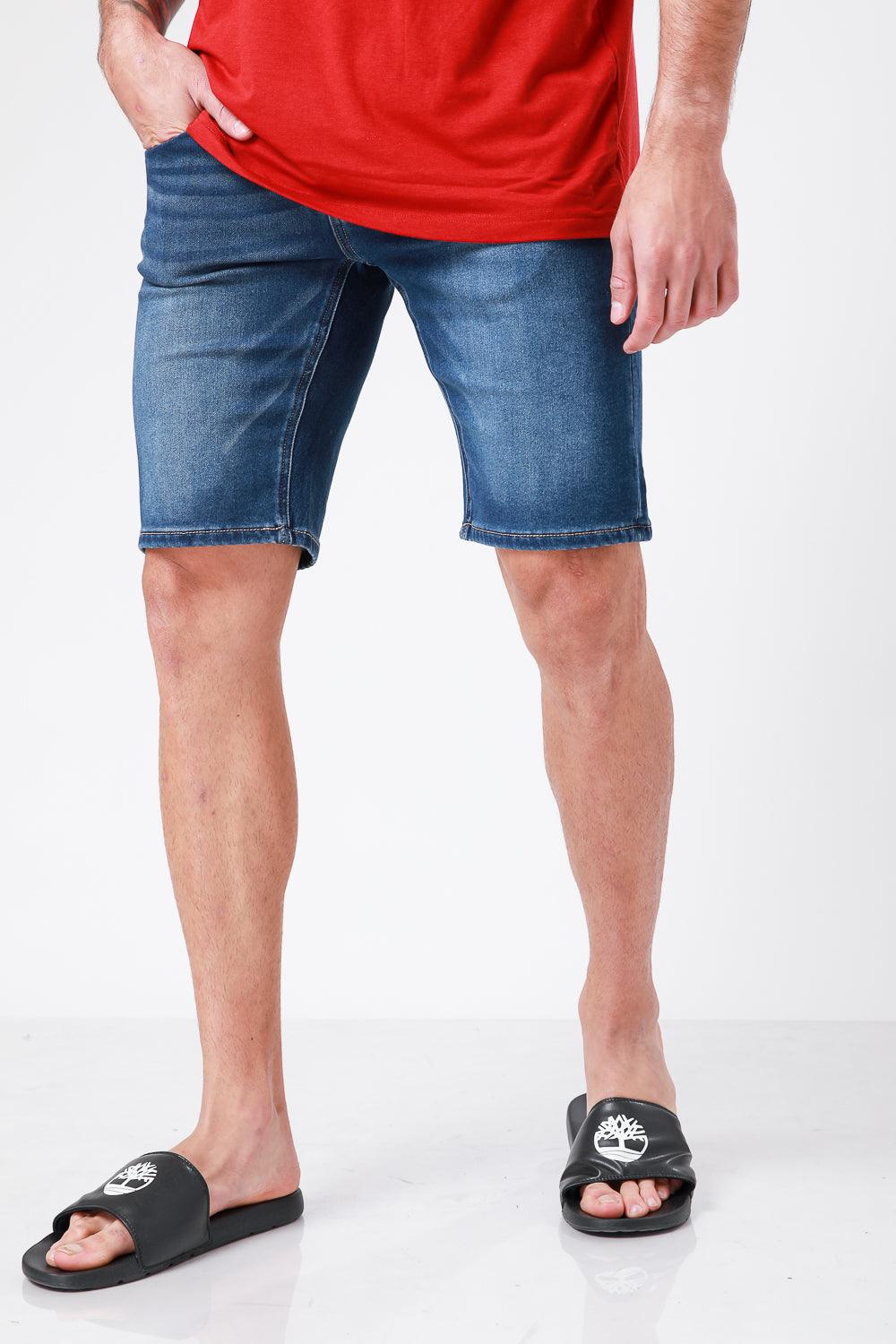 SCORCHER - DENIM מכנס ג'ינס קצר בצבע כחול - MASHBIR//365