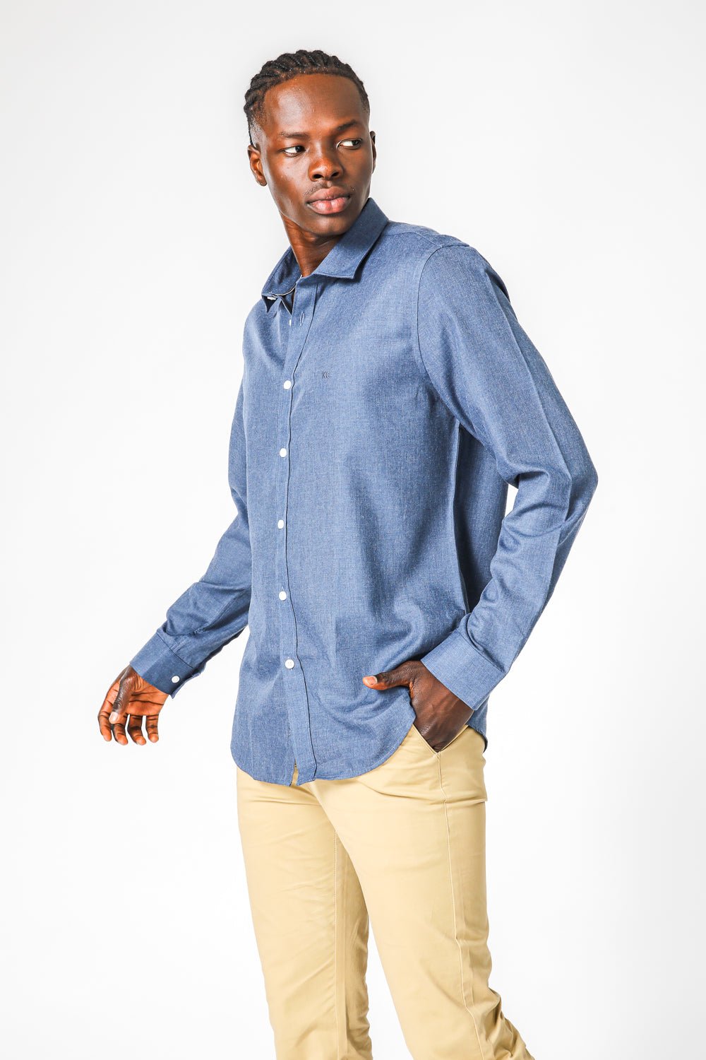 KENNETH COLE - DENIM-SLIM חולצת במבו - MASHBIR//365