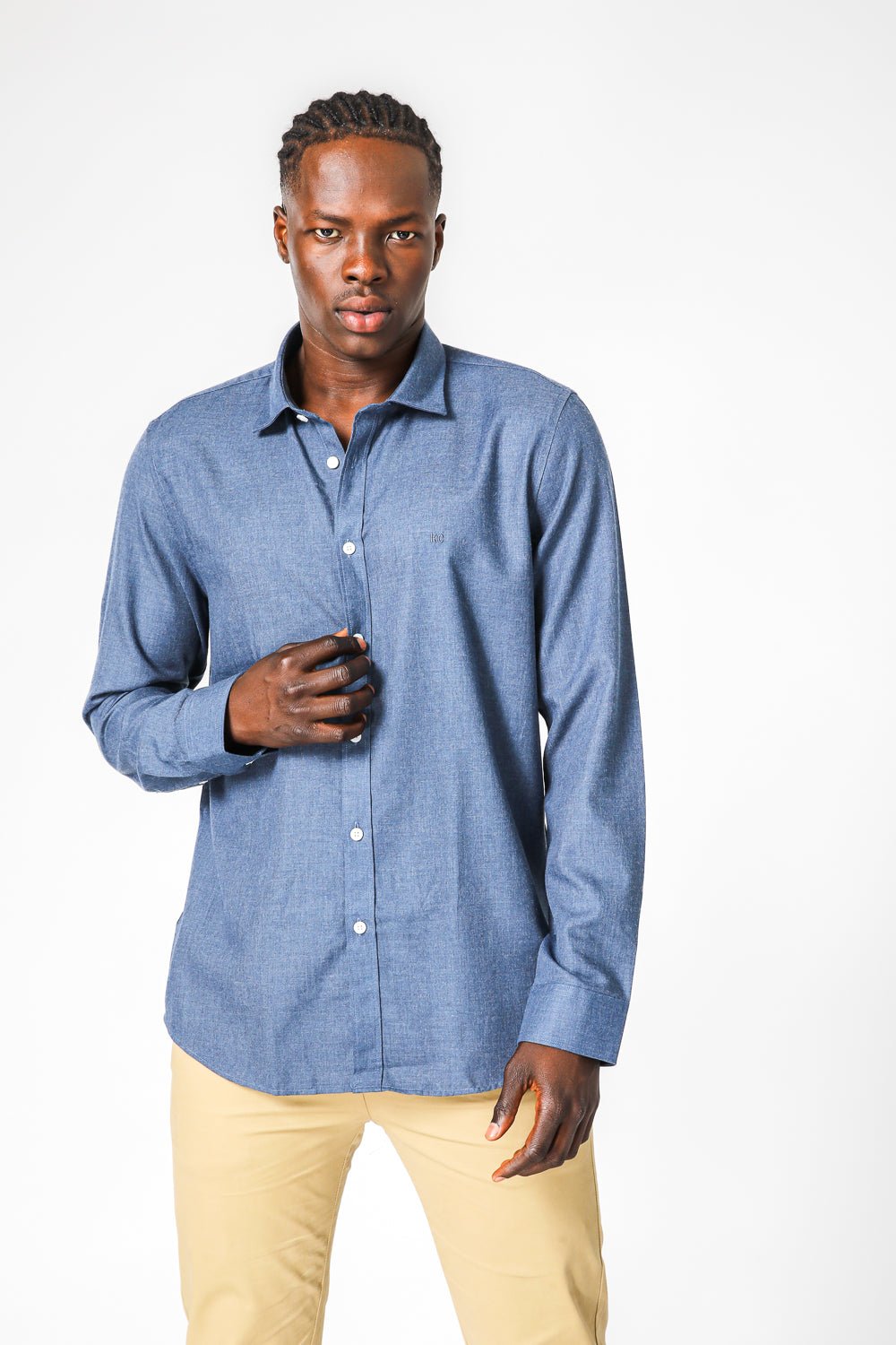 KENNETH COLE - DENIM-SLIM חולצת במבו - MASHBIR//365