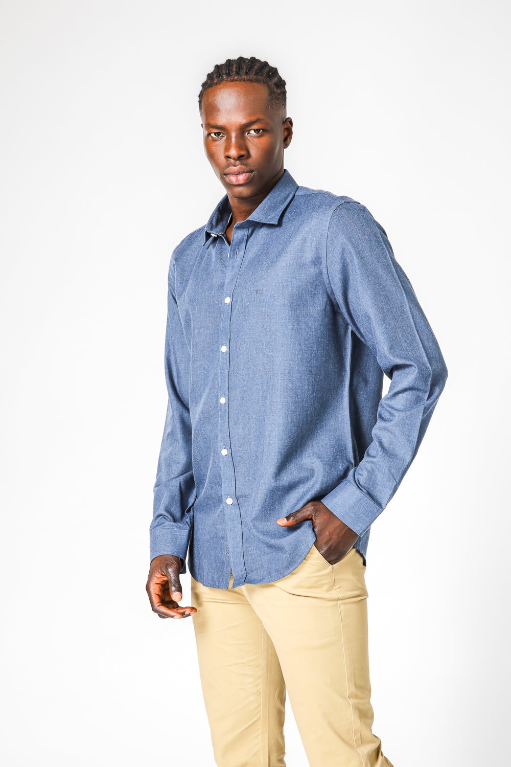 KENNETH COLE - DENIM-SLIM חולצת במבו - MASHBIR//365