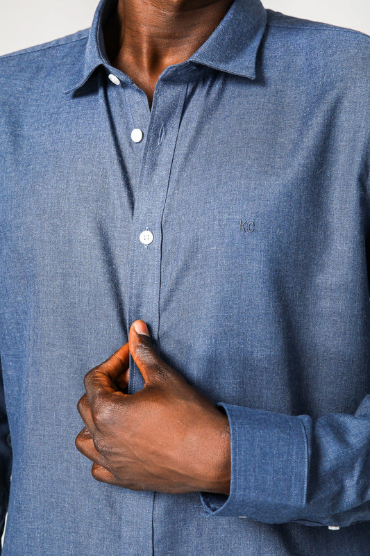 KENNETH COLE - DENIM-SLIM חולצת במבו - MASHBIR//365