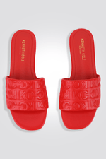 KENNETH COLE - כפכף ממותג KC בצבע אדום - MASHBIR//365