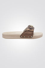 Scholl - כפכף PESCURA FLAT LEA בצבע חום - MASHBIR//365