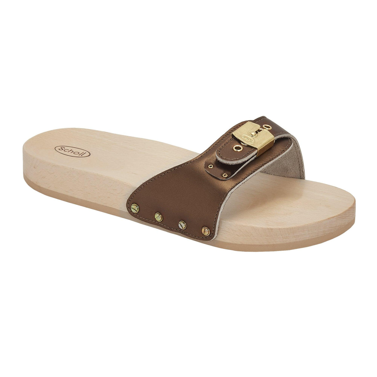 Scholl - כפכף PESCURA FLAT LEA בצבע חום - MASHBIR//365
