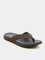 NAUTICA - כפכפי אצבע LEATHER FLIP FLOPS לגבר בצבע חום - MASHBIR//365