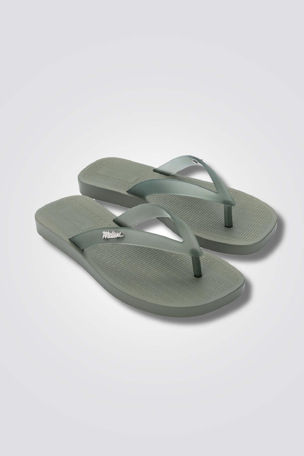 MELISSA - כפכפי אצבע SUN LONG BEACH בצבע ירוק - MASHBIR//365