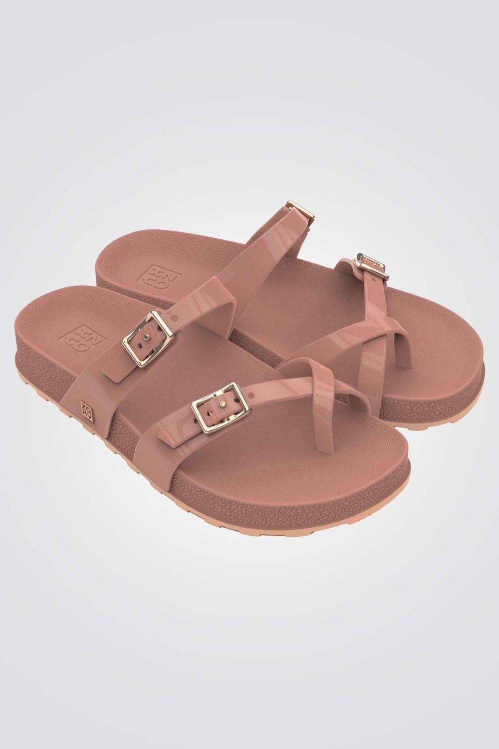 ZAXY - כפכפים לנשים SMART SLIDE בצבע חום - MASHBIR//365