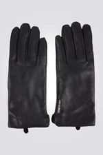 KENNETH COLE - כפפות עור לנשים בצבע שחור - MASHBIR//365