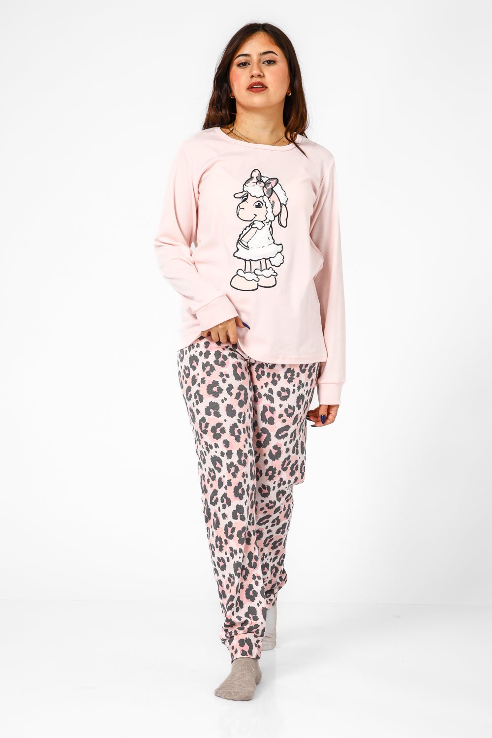 BONITA DE MAS - פיג'מה פיפה מנומרת אינטרלוק ורוד - MASHBIR//365