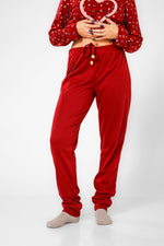 BONITA DE MAS - פיג'מה לבבות אינטרלוק בצבע אדום - MASHBIR//365