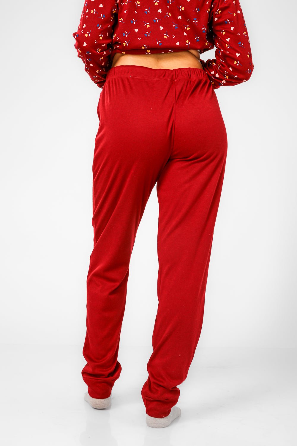 BONITA DE MAS - פיג'מה לבבות אינטרלוק בצבע אדום - MASHBIR//365