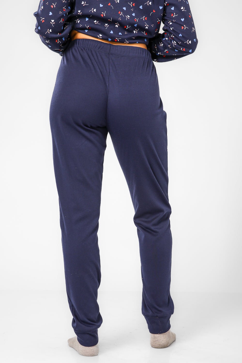 BONITA DE MAS - פיג'מה לבבות אינטרלוק בצבע נייבי - MASHBIR//365