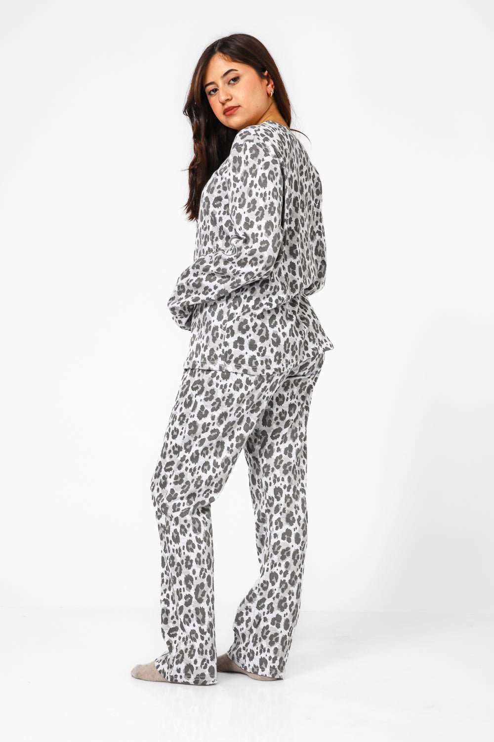 BONITA DE MAS - פיג'מה מנומרת כותנה בצבע אפור - MASHBIR//365