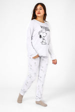 BONITA DE MAS - פיג'מה סנופי אינטרלוק בצבע אפור בהיר - MASHBIR//365