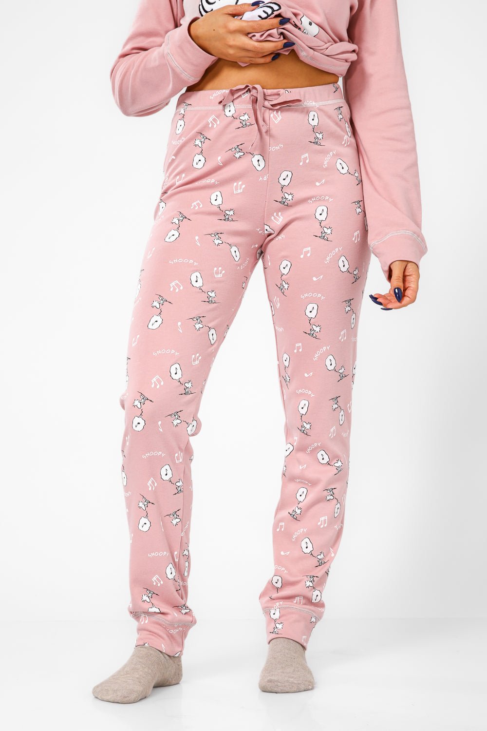 BONITA DE MAS - פיג'מה סנופי אינטרלוק בצבע ורוד - MASHBIR//365