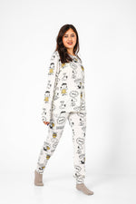 BONITA DE MAS - פיג'מה סנופי קומיקס אינטרלוק בצבע שמנת - MASHBIR//365