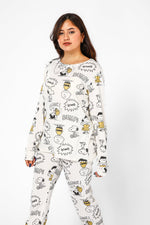 BONITA DE MAS - פיג'מה סנופי קומיקס אינטרלוק בצבע שמנת - MASHBIR//365