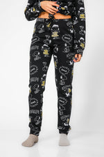 BONITA DE MAS - פיג'מה סנופי קומיקס אינטרלוק בצבע שחור - MASHBIR//365