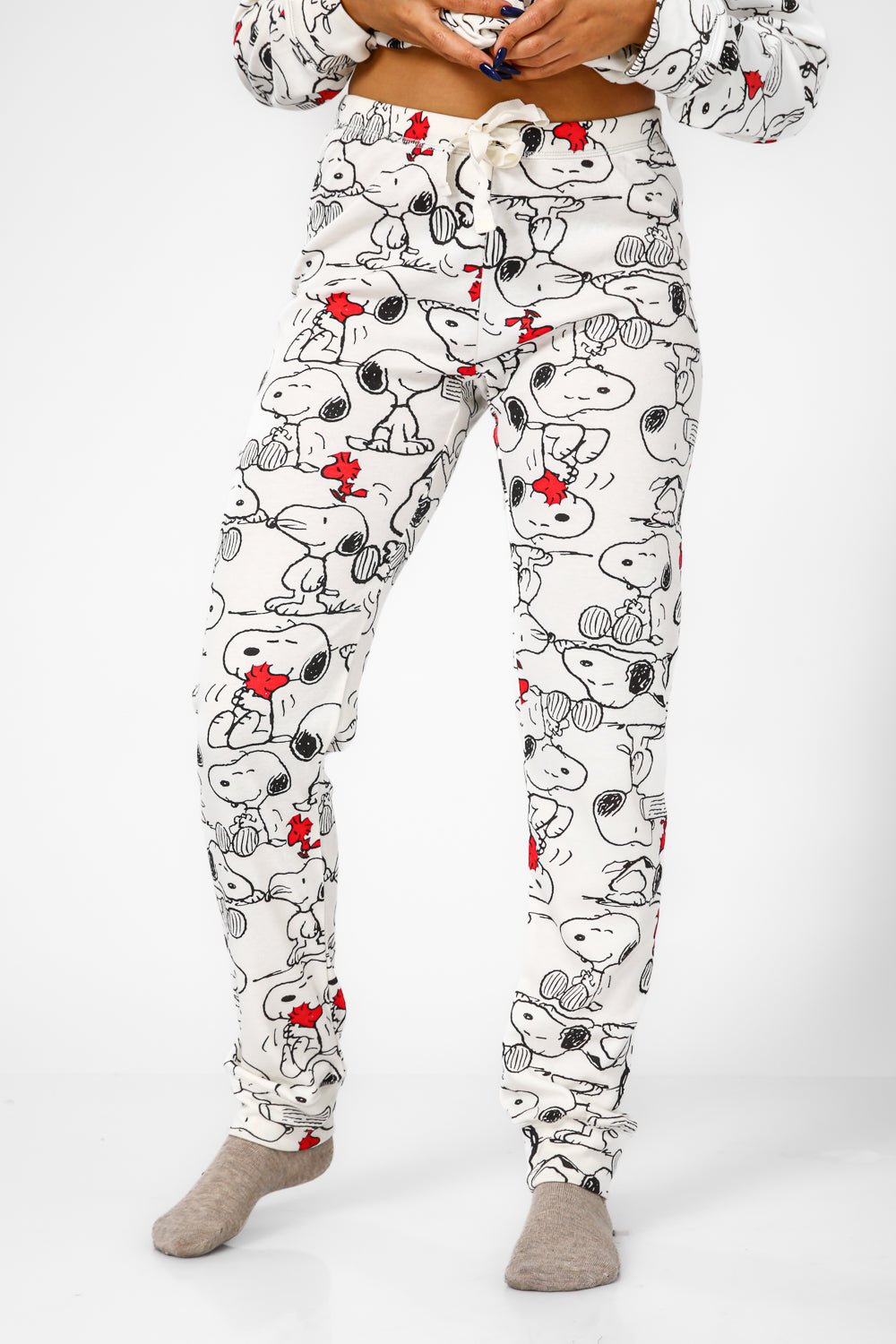 BONITA DE MAS - פיג'מה סנופי לעולם לא אינטרלוק בצבע לבן - MASHBIR//365