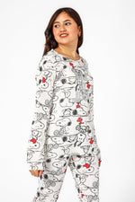 BONITA DE MAS - פיג'מה סנופי לעולם לא אינטרלוק בצבע לבן - MASHBIR//365